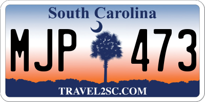 SC license plate MJP473
