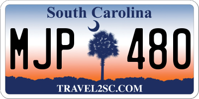 SC license plate MJP480