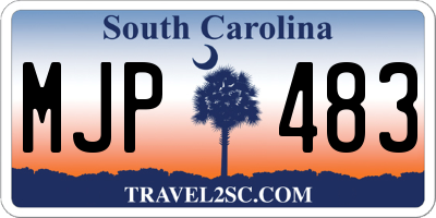 SC license plate MJP483