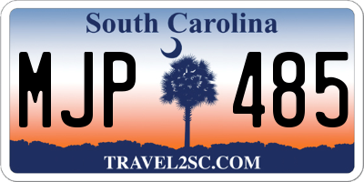 SC license plate MJP485