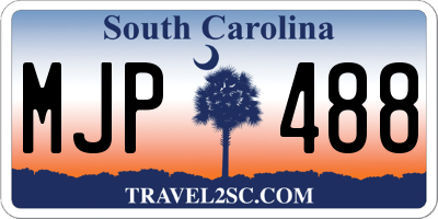 SC license plate MJP488