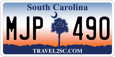 SC license plate MJP490