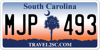 SC license plate MJP493