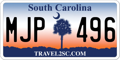 SC license plate MJP496
