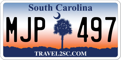 SC license plate MJP497