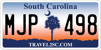 SC license plate MJP498