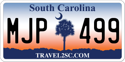 SC license plate MJP499