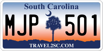 SC license plate MJP501