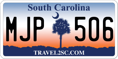 SC license plate MJP506