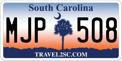 SC license plate MJP508