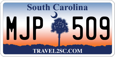 SC license plate MJP509