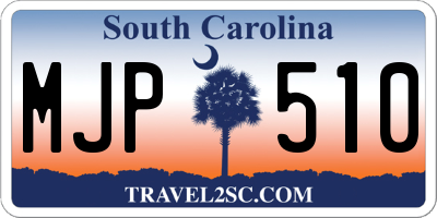 SC license plate MJP510