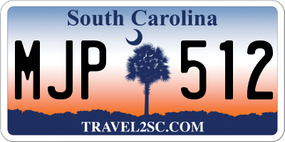 SC license plate MJP512