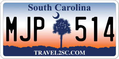 SC license plate MJP514