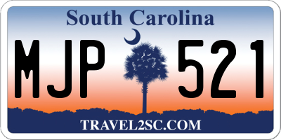 SC license plate MJP521