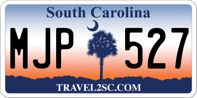 SC license plate MJP527