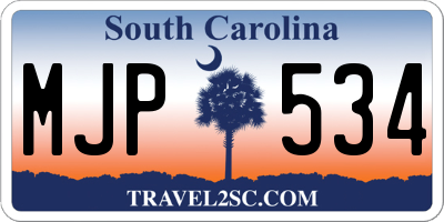 SC license plate MJP534