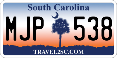 SC license plate MJP538
