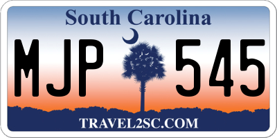 SC license plate MJP545