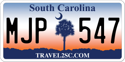 SC license plate MJP547