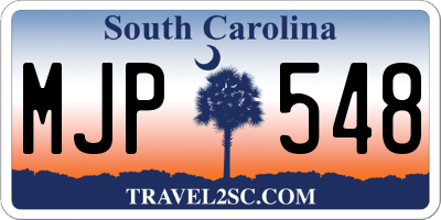 SC license plate MJP548