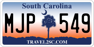 SC license plate MJP549