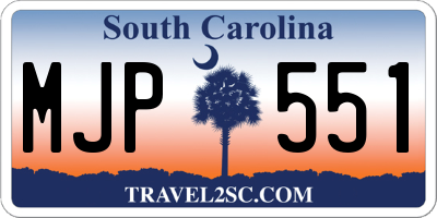 SC license plate MJP551