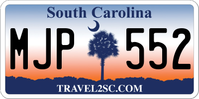 SC license plate MJP552