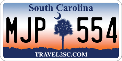 SC license plate MJP554