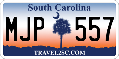 SC license plate MJP557