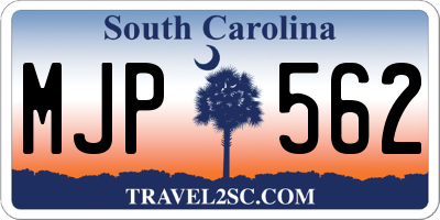 SC license plate MJP562