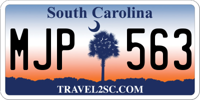 SC license plate MJP563