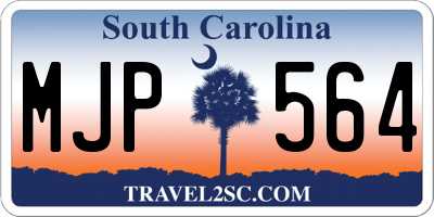 SC license plate MJP564