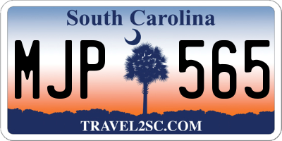 SC license plate MJP565