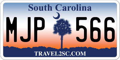 SC license plate MJP566