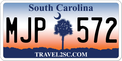 SC license plate MJP572