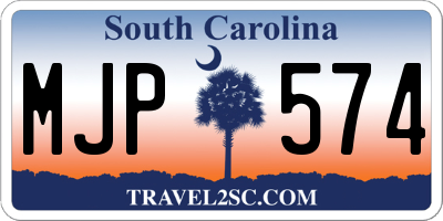 SC license plate MJP574
