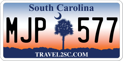 SC license plate MJP577