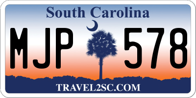 SC license plate MJP578