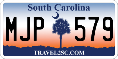 SC license plate MJP579