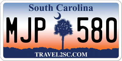 SC license plate MJP580