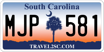 SC license plate MJP581