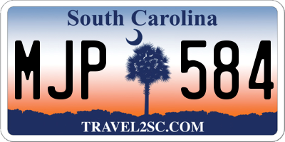 SC license plate MJP584