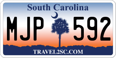 SC license plate MJP592