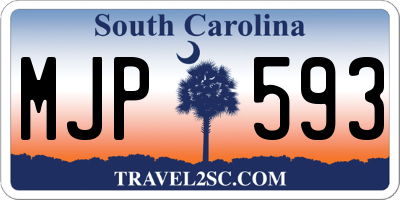 SC license plate MJP593