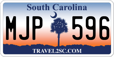 SC license plate MJP596