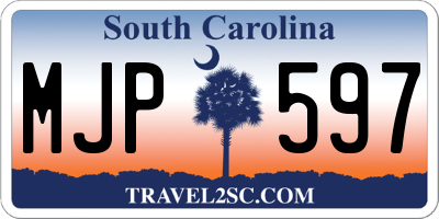 SC license plate MJP597