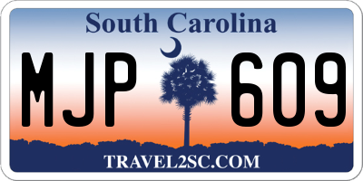 SC license plate MJP609