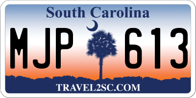 SC license plate MJP613