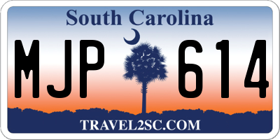 SC license plate MJP614